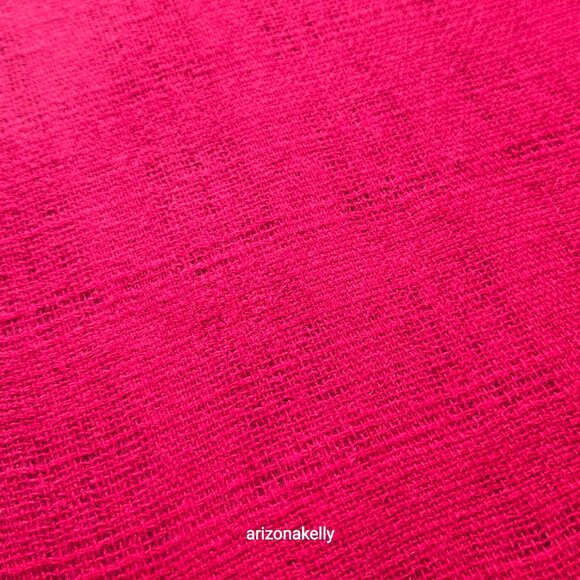 NWOT Woven Wool Scarf Lightweight Fuchsia Pink - Picture 9 of 13